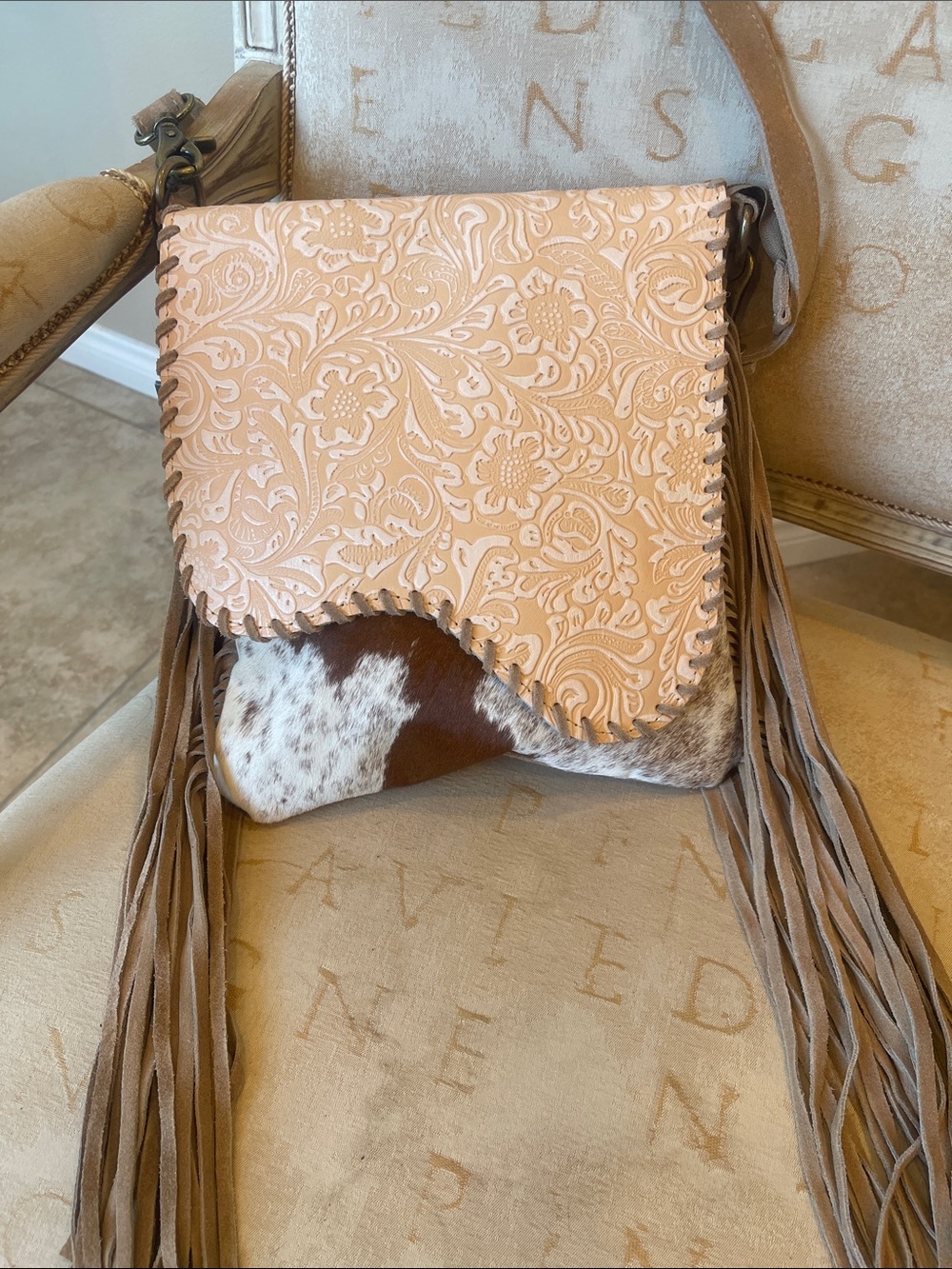 Myra-Western Ember Concealed Carry Bag In Autumn Blaze & Moonlit Ivory